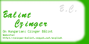 balint czinger business card
